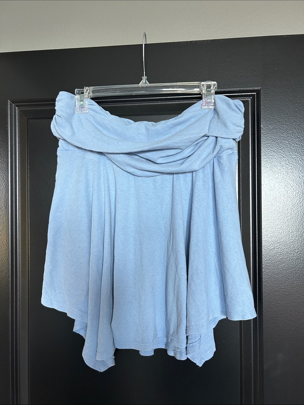 NWT Aerie OFFLINE Light Blue Tennis Skort Skirt Foldover Waist Athletic Size L